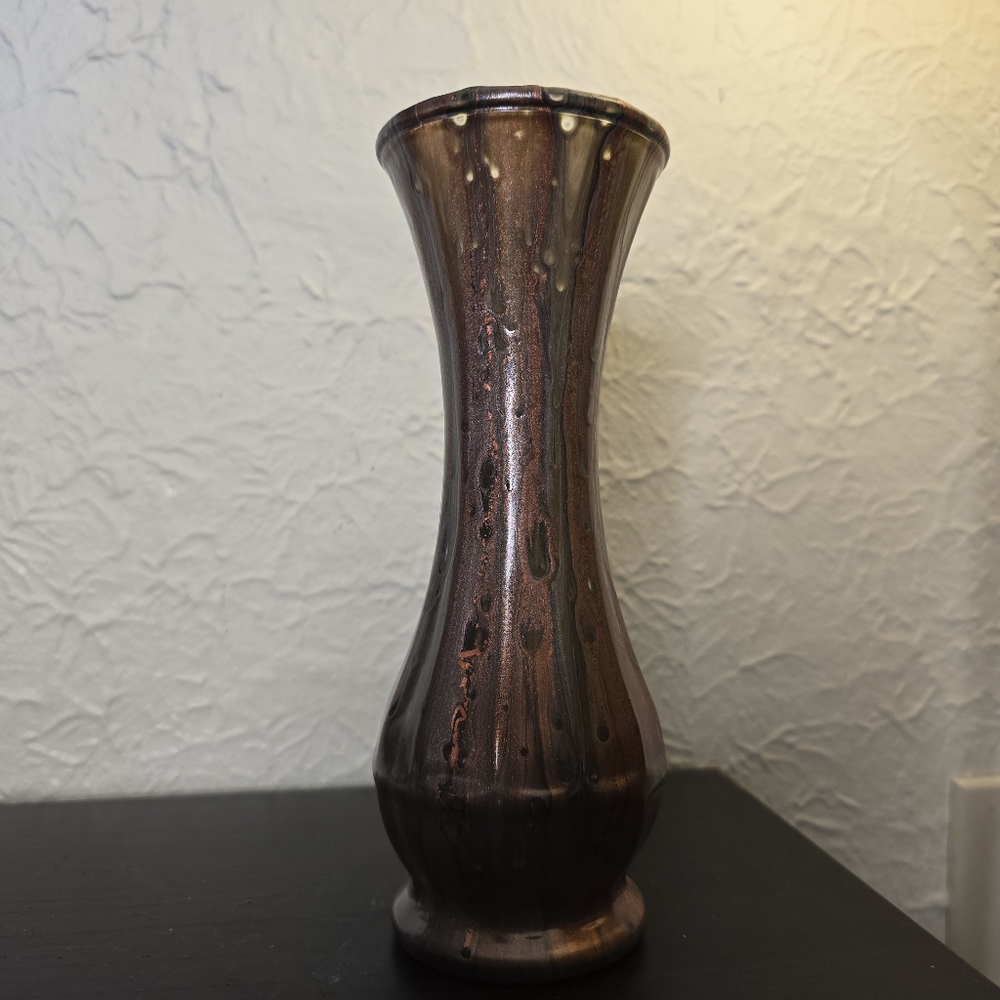 HANDCRAFTED Upcycled Glass Vase HANDPAINTED Abstract Tabletop Art Decor - Picture 7 of 17